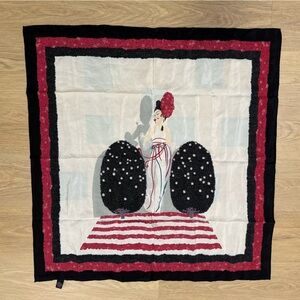 ERTÉ Art Deco Vintage Silk Scarf